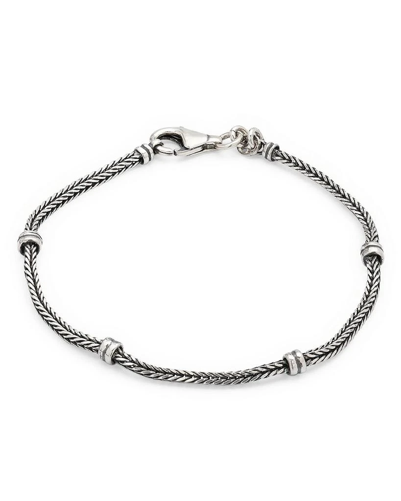Jan Leslie Sterling Silver Herringbone Bracelet 1