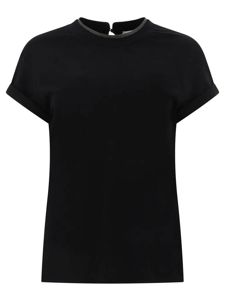 Brunello Cucinelli Brunello Cucinelli T-Shirt Con Colletto Prezioso 1