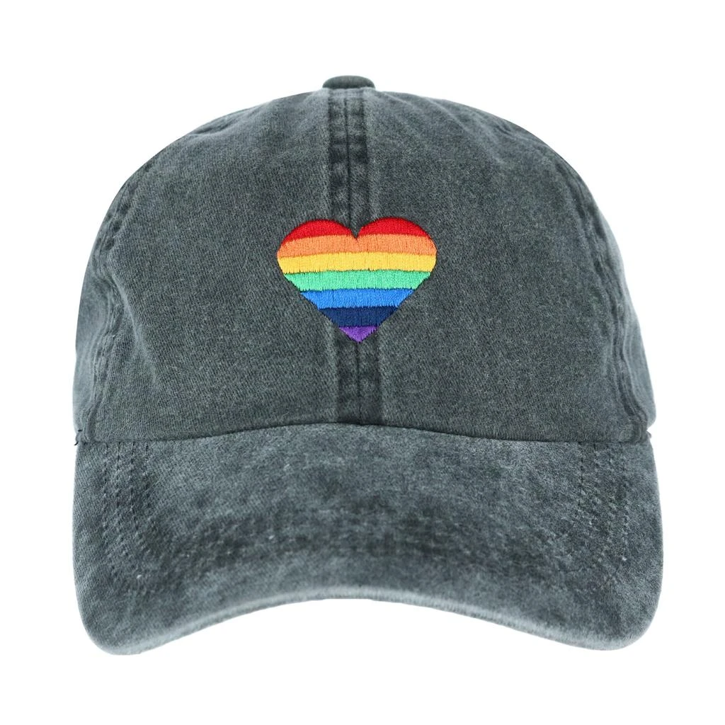 David & Young Adult Pride Rainbow Heart Baseball Cap 1