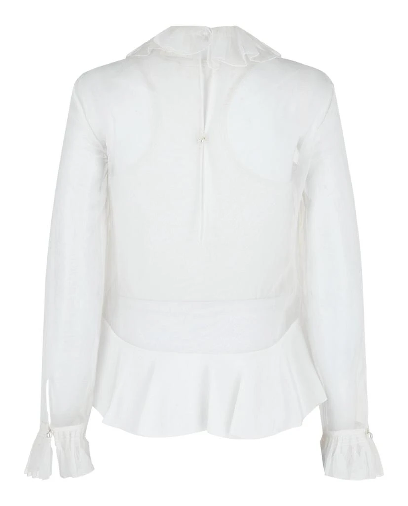 Givenchy Cropped Silk Blouse With Ruffles 2