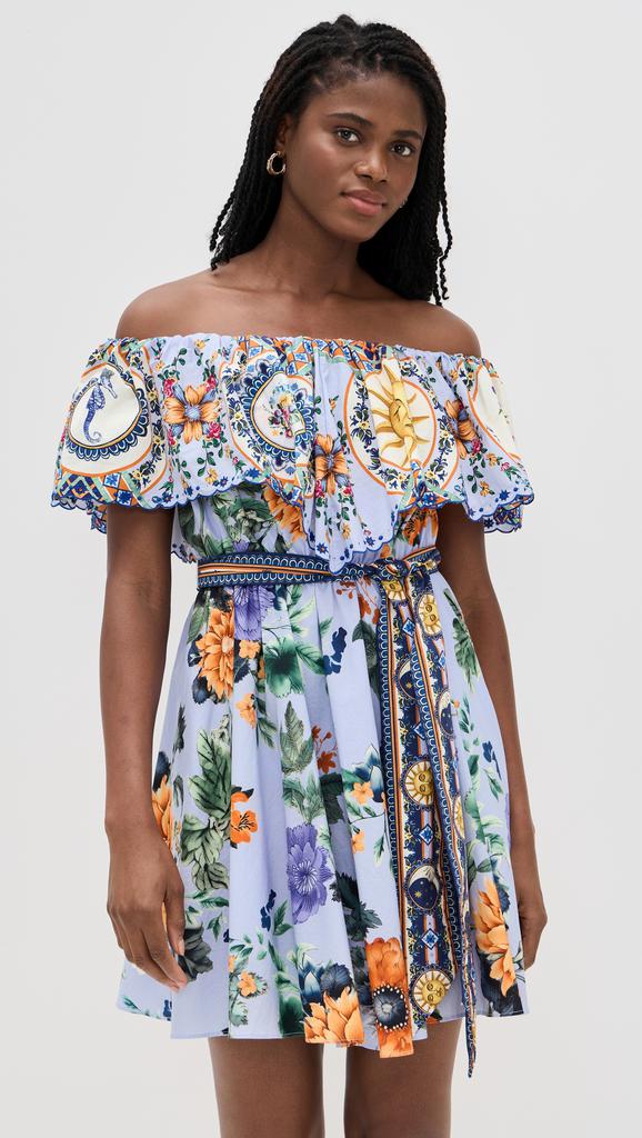 Camilla Shoulder Frill Short Dress