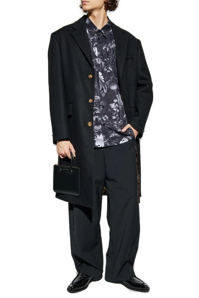 Versace Versace Single-Breasted Long Coat 4