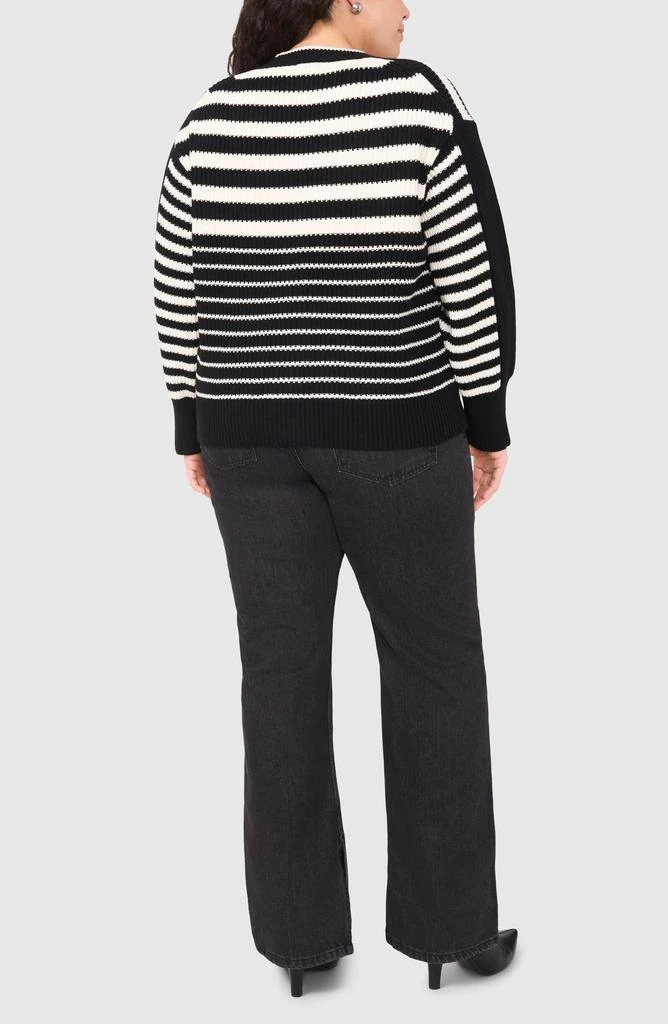 Halogen Variegated Stripe Cotton Blend Cardigan 5