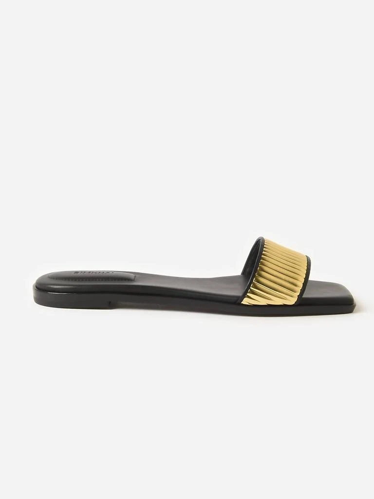 Jonathan Simkhai Women's Carter Textured Sandal In Black Gold 3