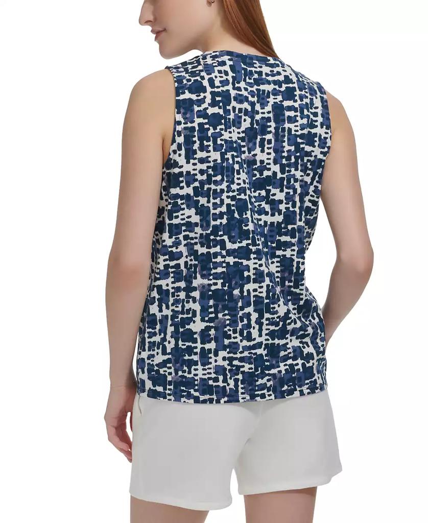 Marc New York by Andrew Marc Women's Cotton Abstract-Print Tank Top