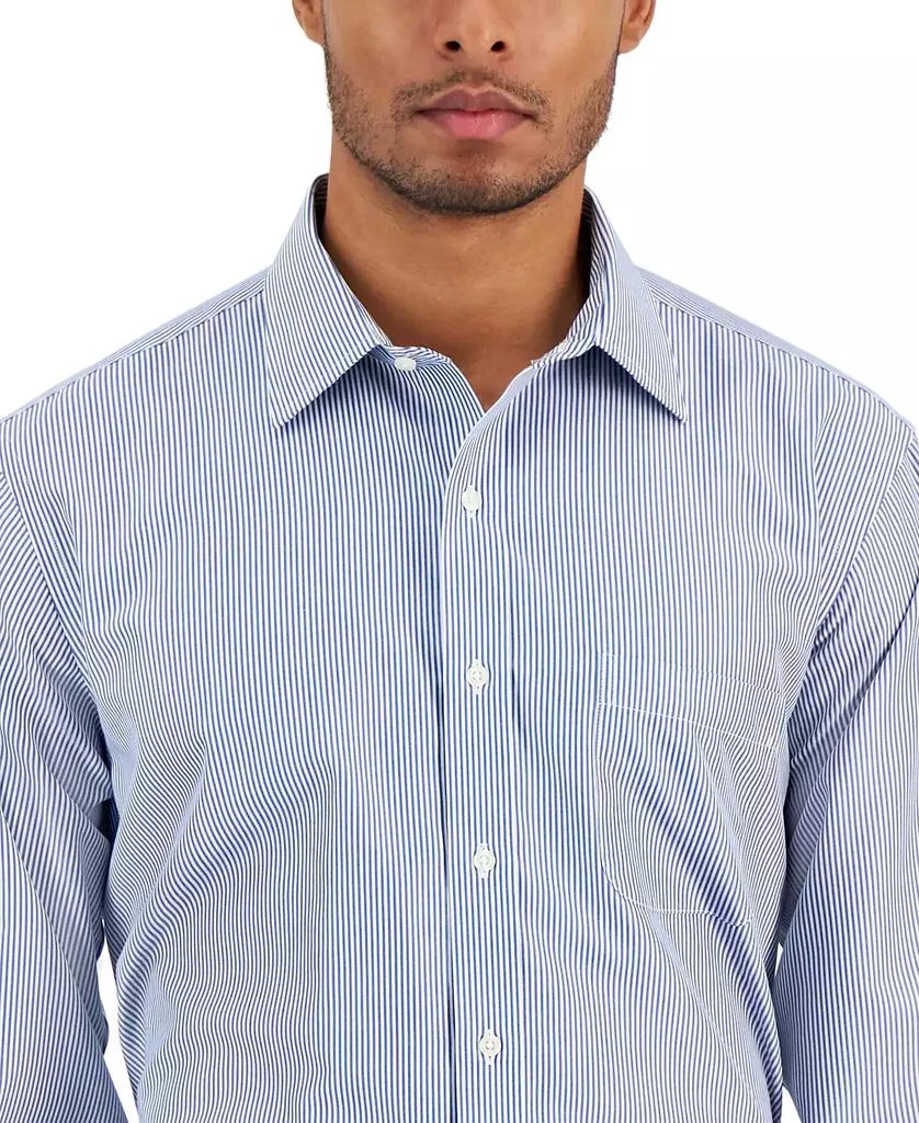 Brooks Brothers Men's Regular Fit Non-Iron Spread Collar Bengal Stripe Broadcloth Dress Shirt 3