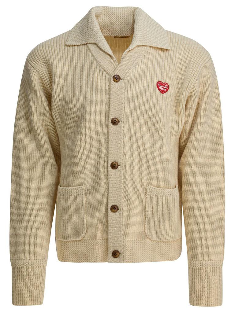 HUMAN MADE HEART KNIT ベージュ　コットン ウール Human Made Heart L/S Knit Sweater Beige Men's - FW22 - US