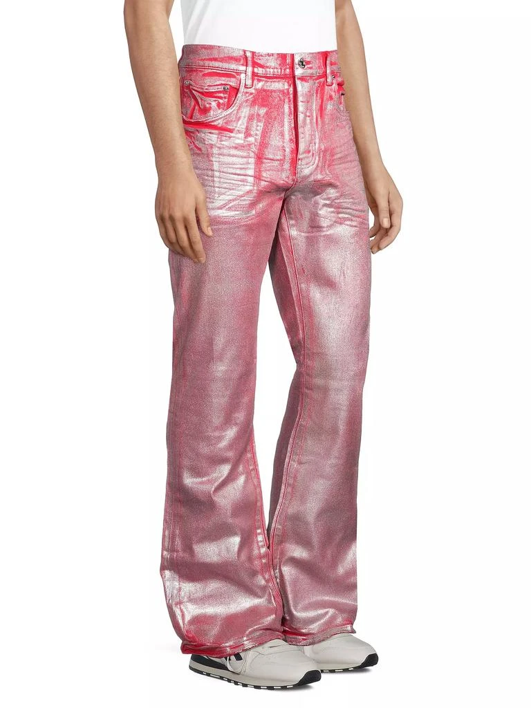 Purple Brand P004 Metallic Foil Flared Jeans 4