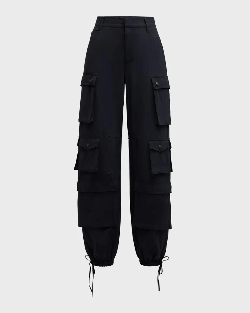 Alice + Olivia Olympia Mid-Rise Ankle-Tie Cargo Pants 1