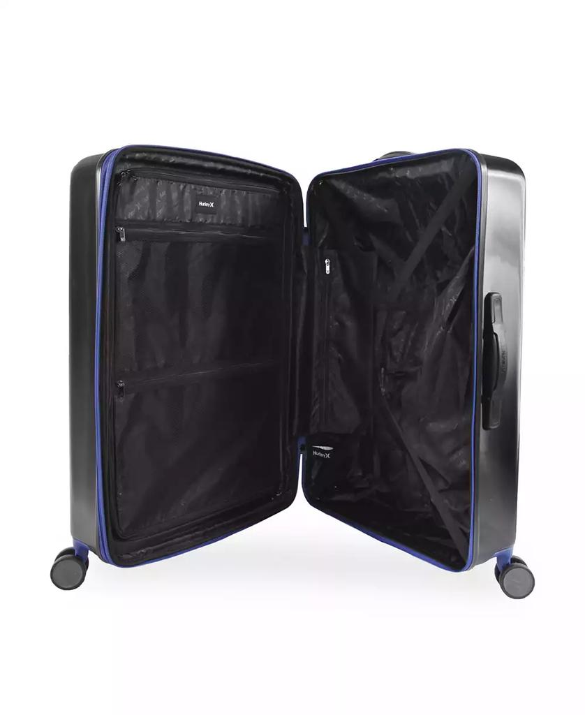 Hurley Suki 29 inch Check in Hardside Spinner Suitcase Black Blue