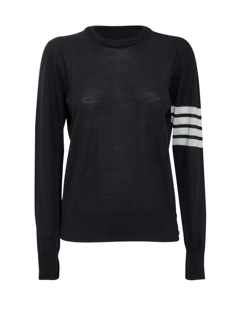 Thom Browne Thom Browne 4-Bar Ribbed Crewneck Jumper from Cettire