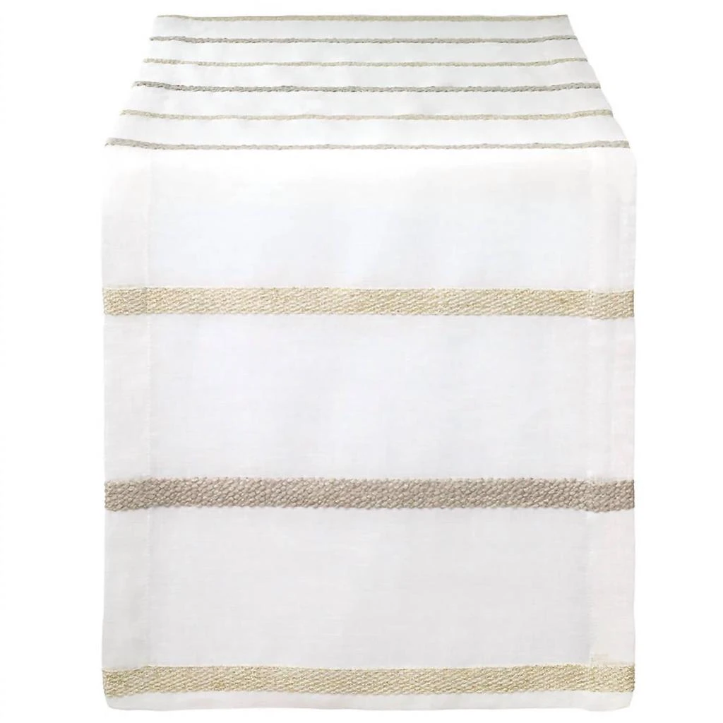 Bodrum Linens Metallic Band Runner In Gold
