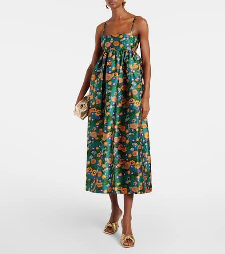 ALÉMAIS Printed open-back midi dress 2