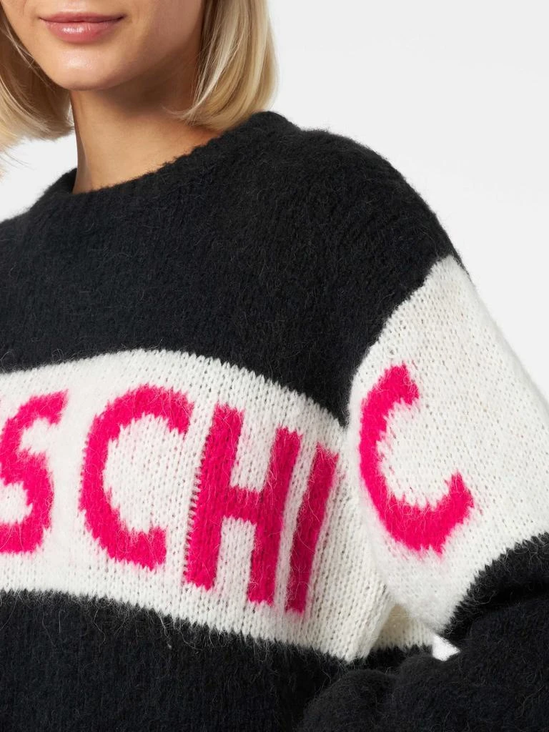 Mc2 Saint Barth Woman Boxy Shape Soft Sweater With Apres Chic Jacquard Print 4