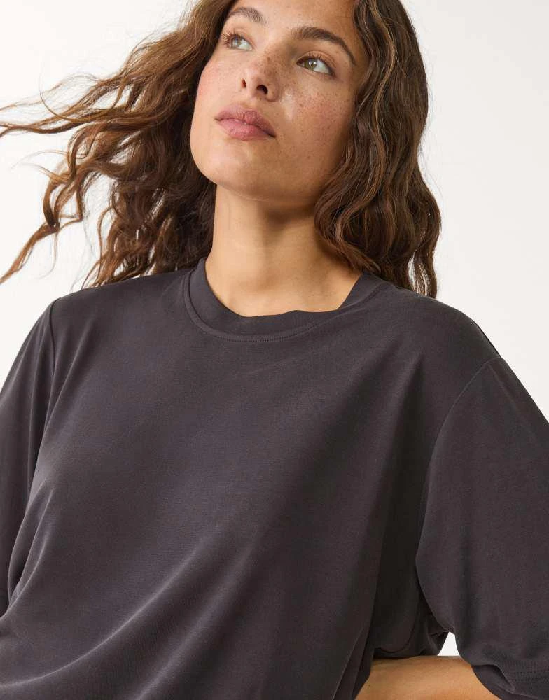 Stradivarius Stradivarius soft touch oversized turtleneck in black 3