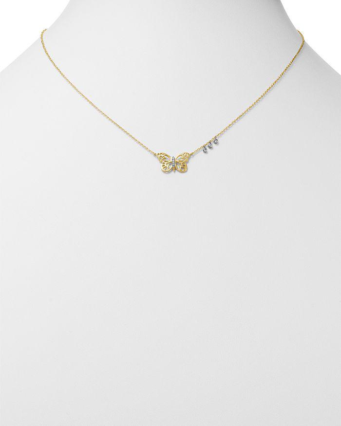 Meira T 14K White & Yellow Gold Butterfly Pendant Necklace, 16"