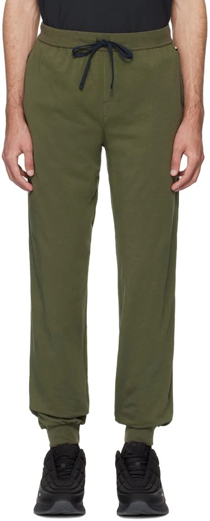 BOSS Khaki Embroidered Sweatpants 1