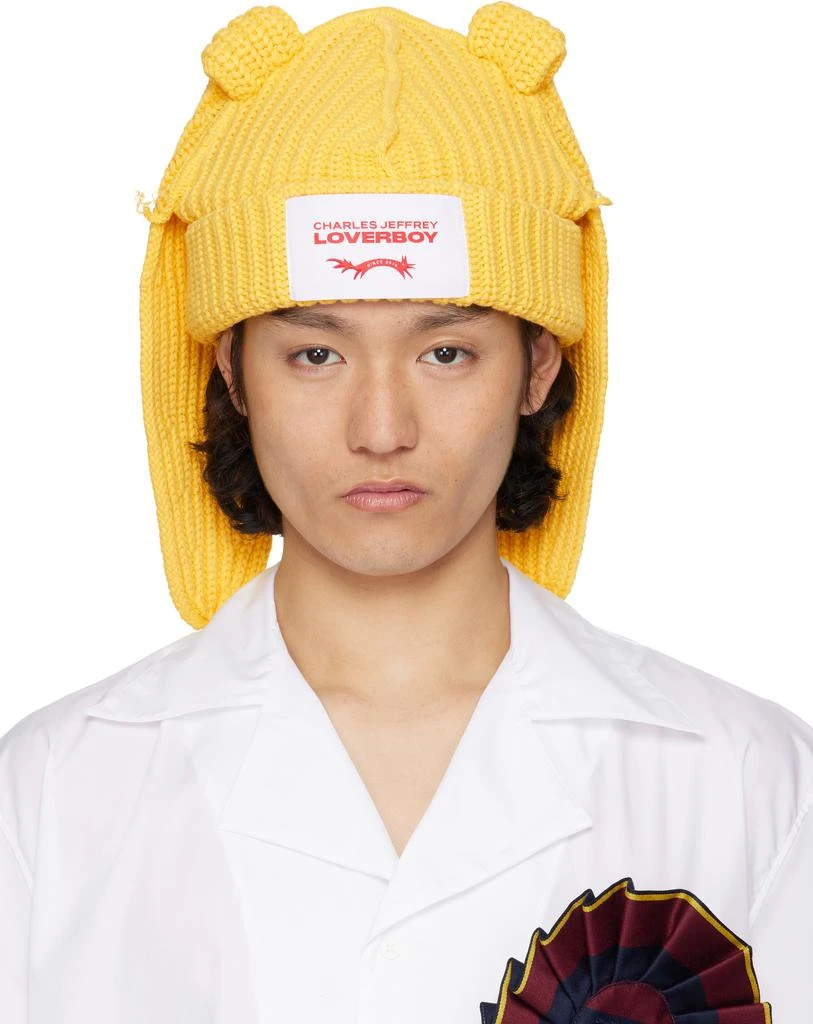 Charles Jeffrey Loverboy Yellow Chunky Rabbit Beanie 1