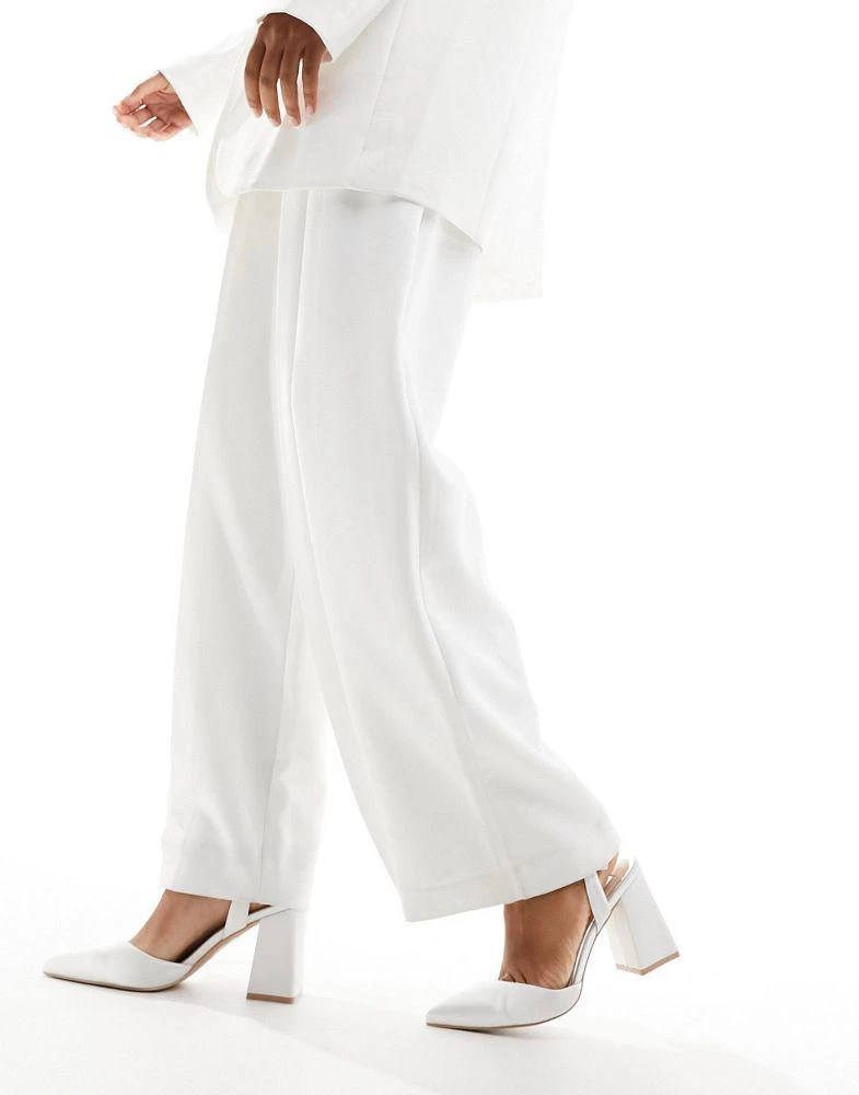 Be Mine Be Mine Bridal Frankie embellished heeled shoes in ivory satin 4