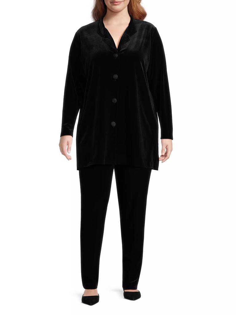 Caroline Rose Stretch Velvet Leggings