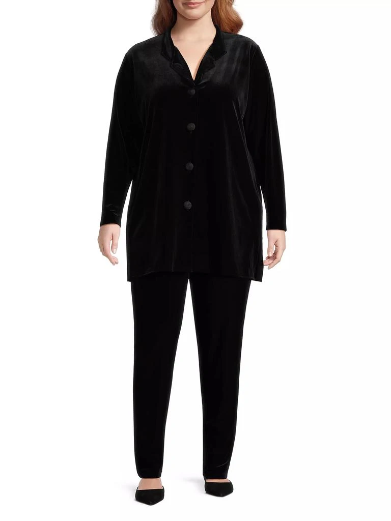 Caroline Rose Stretch Velvet Leggings 2