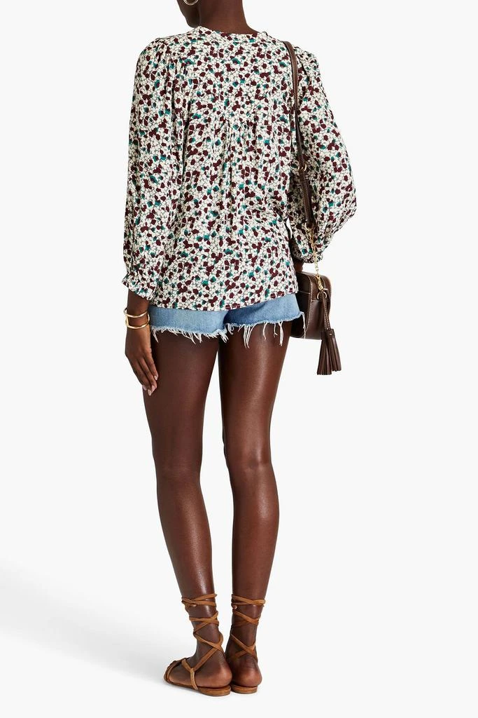 ba&sh Ezra printed crepe blouse 3