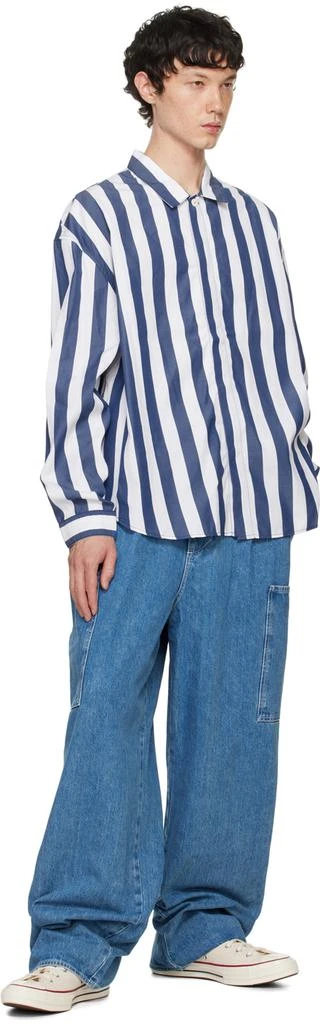 SUNNEI Blue & White Over Shirt 4
