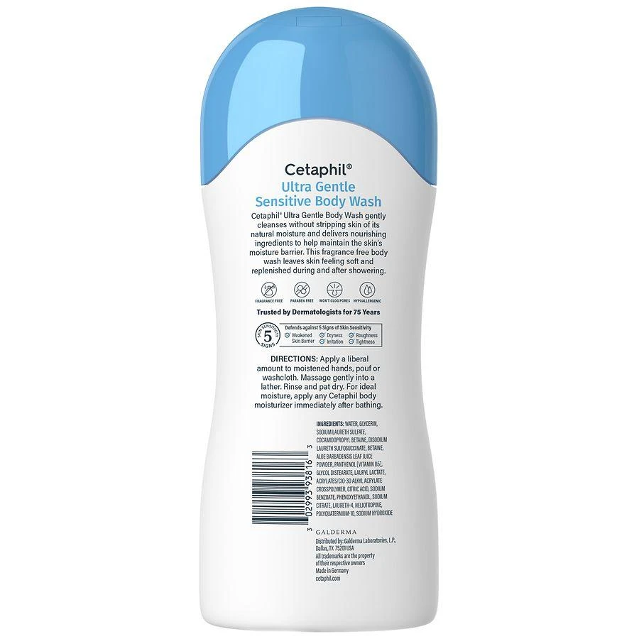 Cetaphil Ultra Gentle Body Wash, Sensitive 3