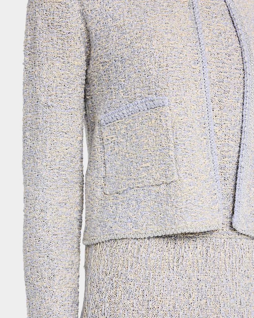 FABIANA FILIPPI Crewneck Metallic Tweed Cardigan 5