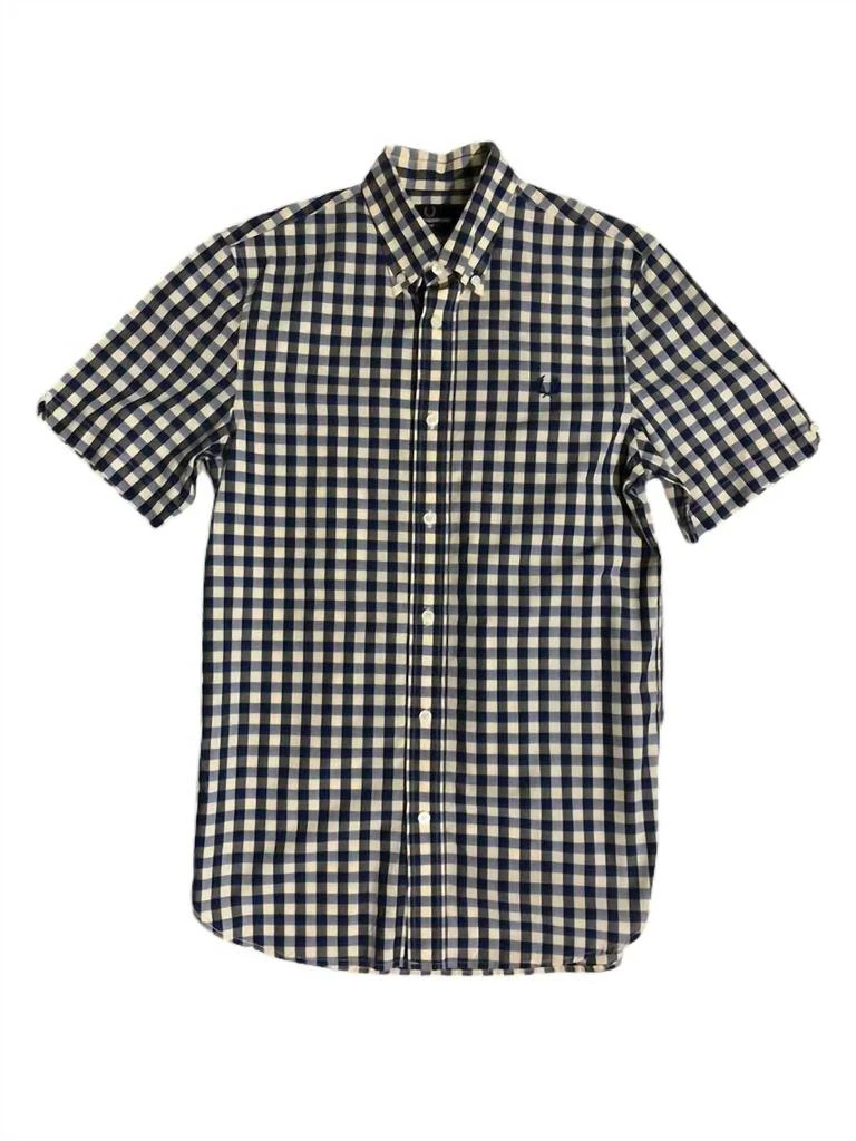 Fred Perry Men's Pastel Gingham Shirt In Wax Yellow 1
