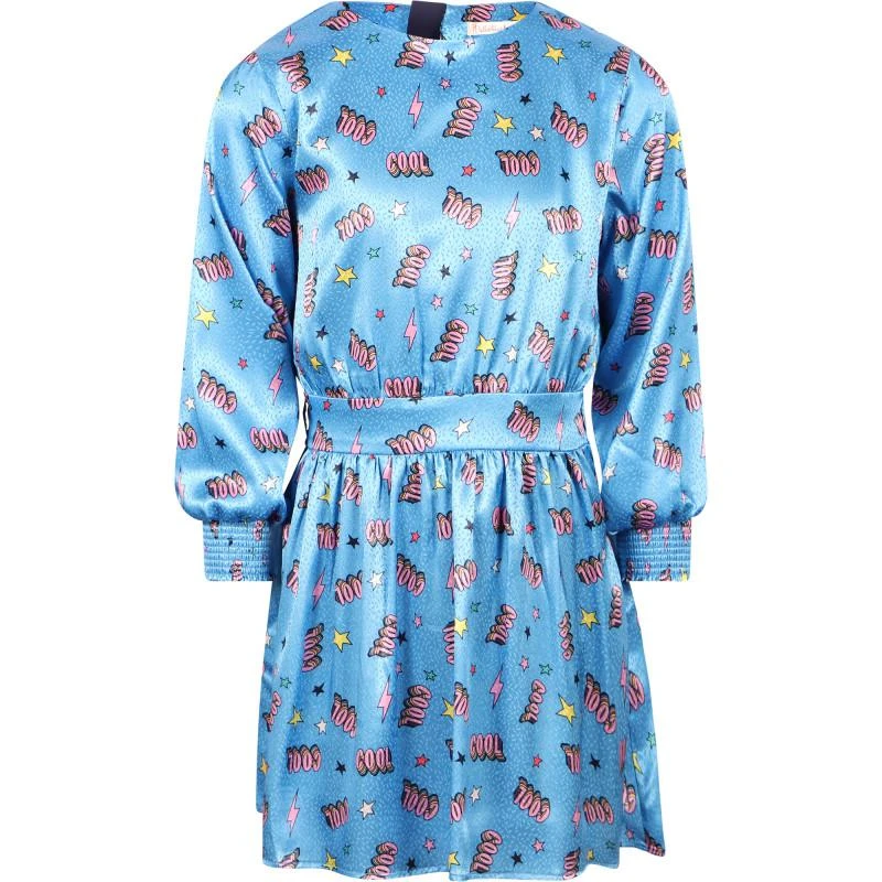 Billieblush Cool print all over dress in blue 1