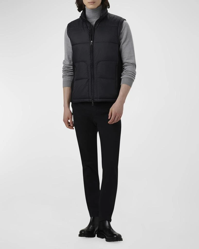 BUGATCHI Men's Padded Nylon Knit Vest 2