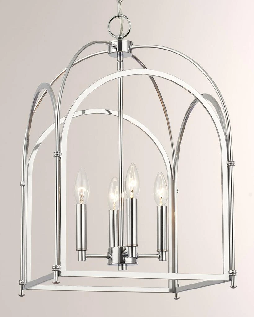 Crystorama Industrial 14" Arched Chrome Chandelier 1