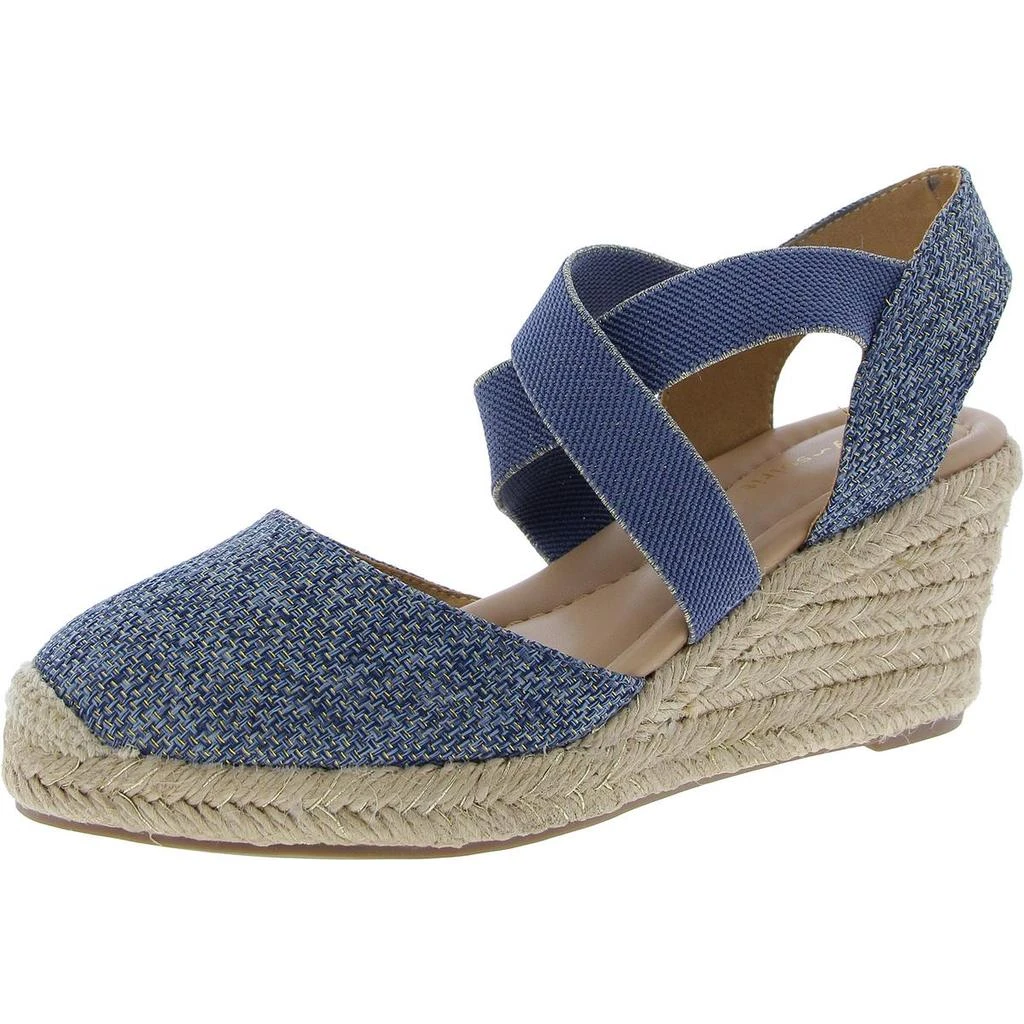 Easy Spirit MEZA Womens Leather Suede Wedge Sandals 6