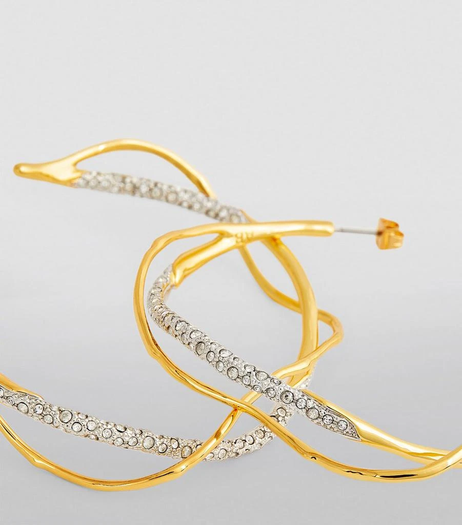 Alexis Bittar Gold-Plated Pavé Crystal Intertwined Hoop Earrings 6
