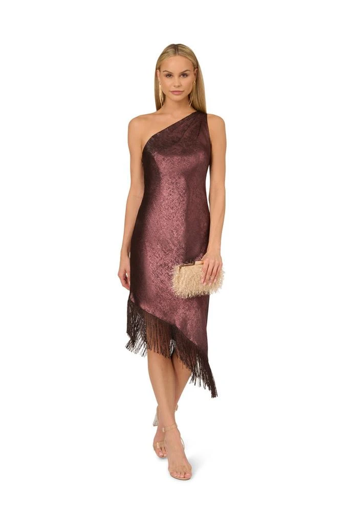 Adrianna Papell Foil woven cocktail dress 4