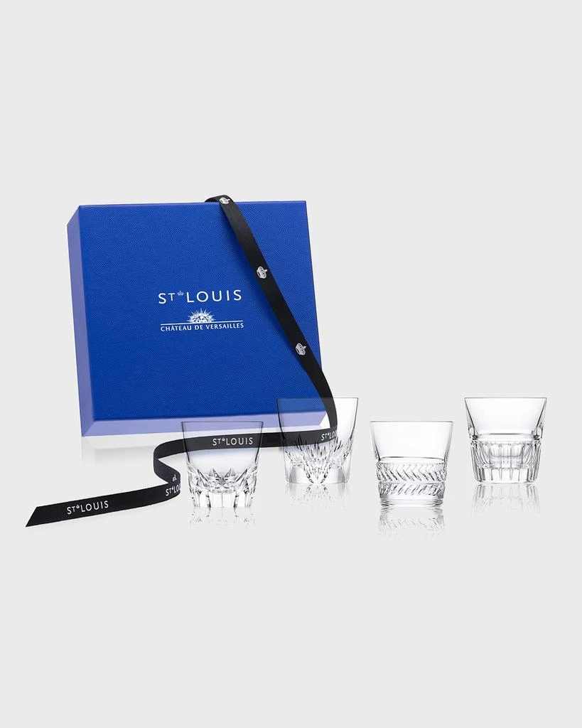 Saint Louis Versailles King Louis Double Old Fashioned Glasses, Set of 4 2