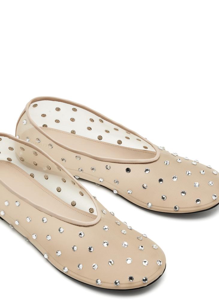 Khaite Marcy crystal-embellished mesh ballet flats - Shoes
