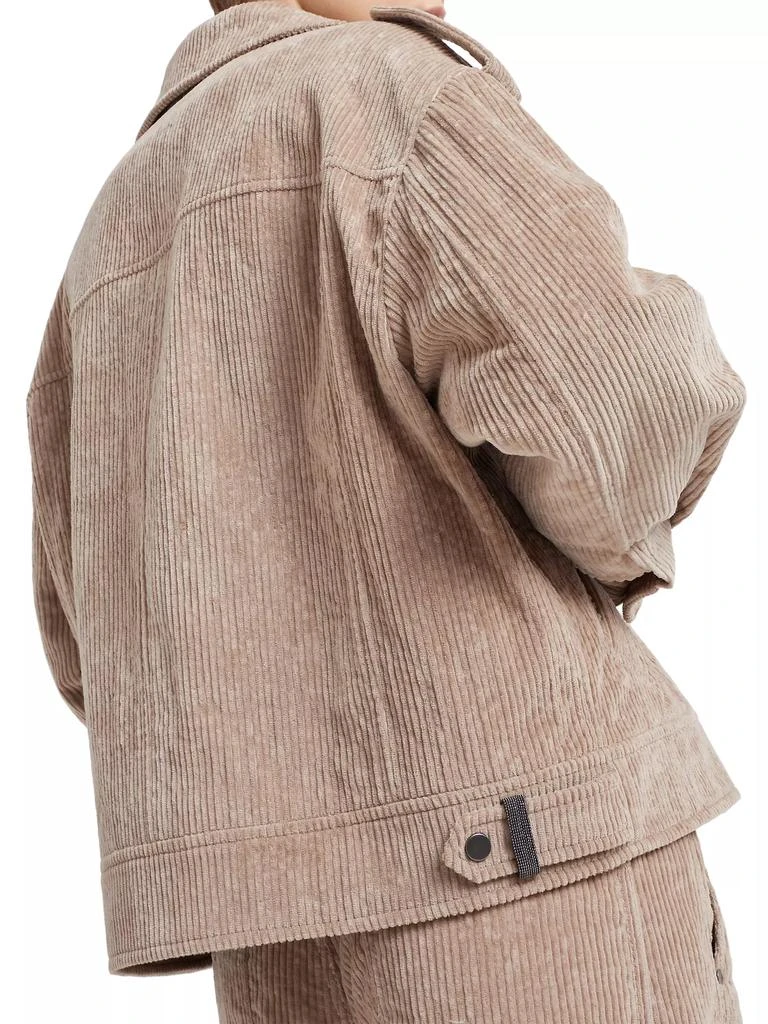 Brunello Cucinelli Comfort Cotton Corduroy Biker Jacket 4