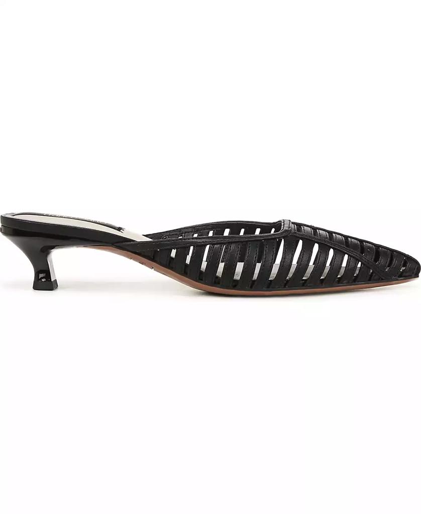 Franco Sarto Marlina Fisherman Kitten Heel Faux Leather Mules