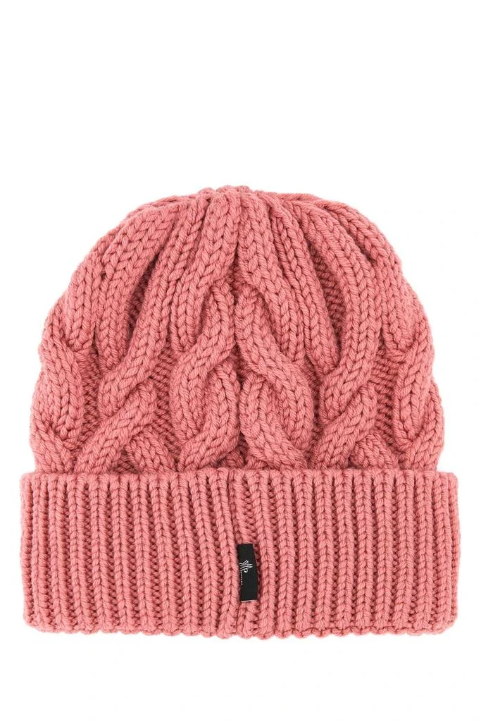 Moncler DARK PINK WOOL BEANIE HAT 2