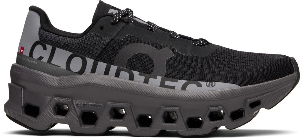 On Black & Grey Cloudmonster Lumos Sneakers 1