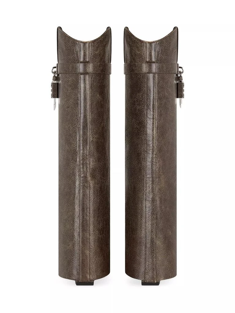 Givenchy Shark Lock Cowboy Boots In Leather 4