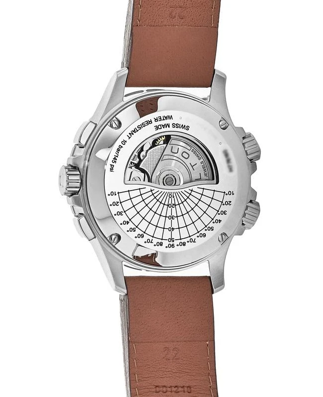 Hamilton Hamilton Khaki Aviation X-Wind Auto Chrono Black Dial Leather Strap Men's Watch H77616533 3