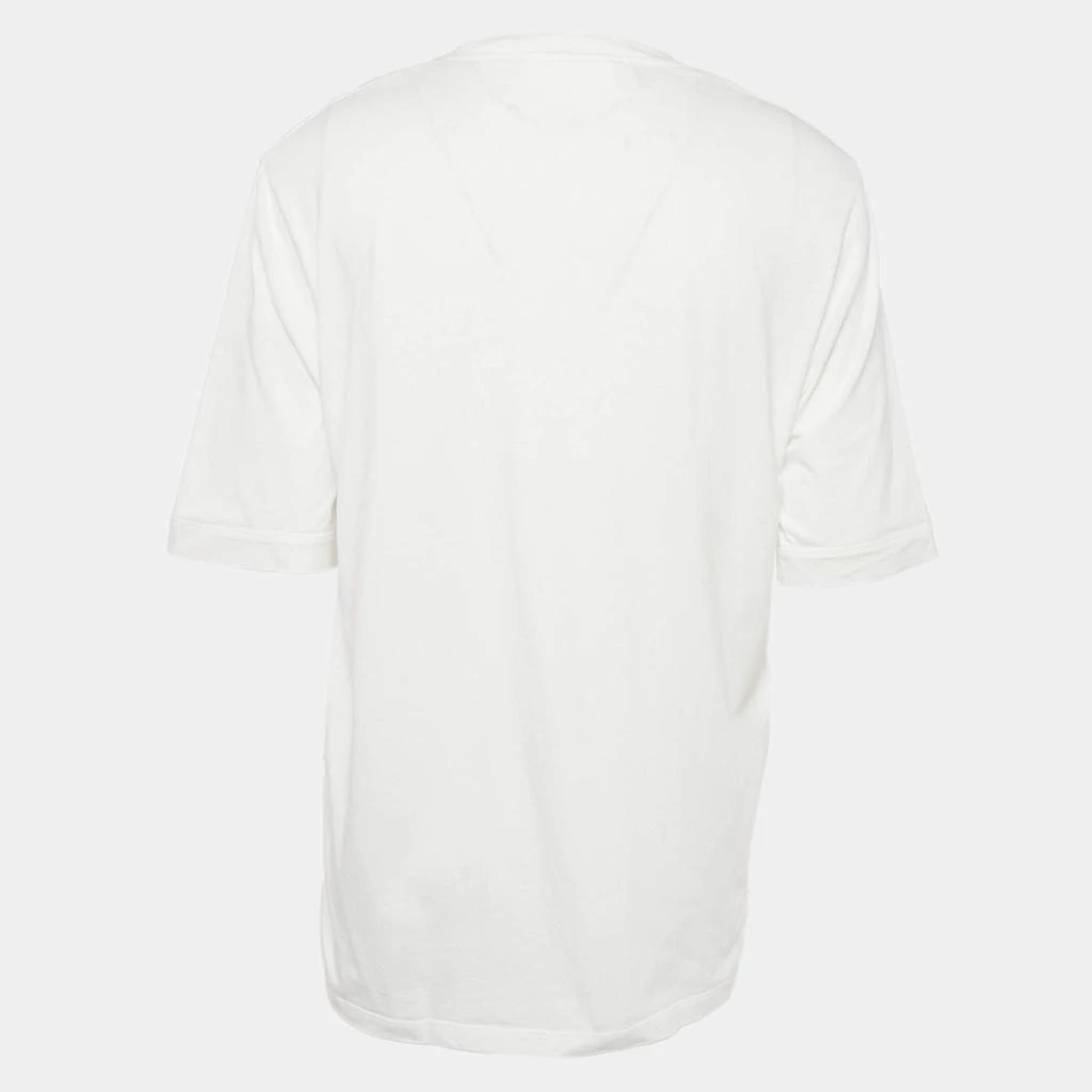 Neil Barrett Neil Barrett White Cyberpunk Print Jersey Slim Rolled Up Sleeve T-Shirt XL 2