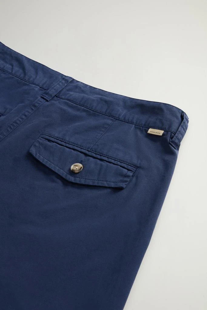 Woolrich Garment-Dyed Pure Cotton Chino Pants - Women - Blue 4