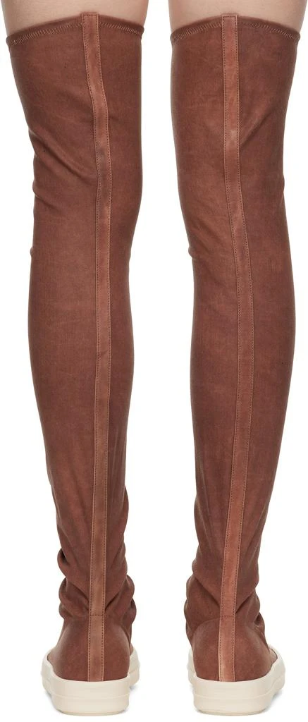 Rick Owens Red Porterville High Sock Sneaks Tall Boots 2
