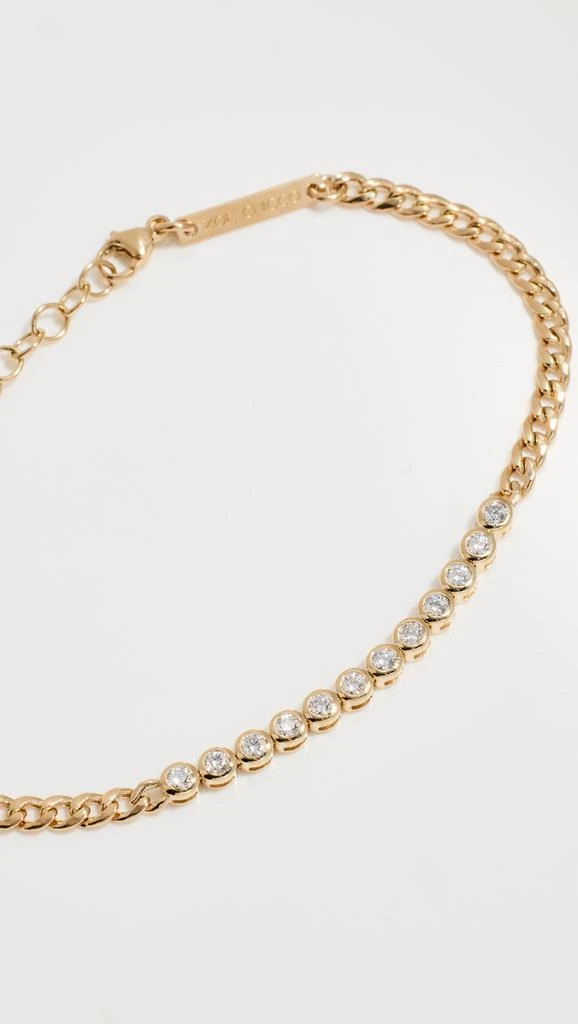 Zoe Chicco 14k Bezel Set Tennis Station Bracelet
