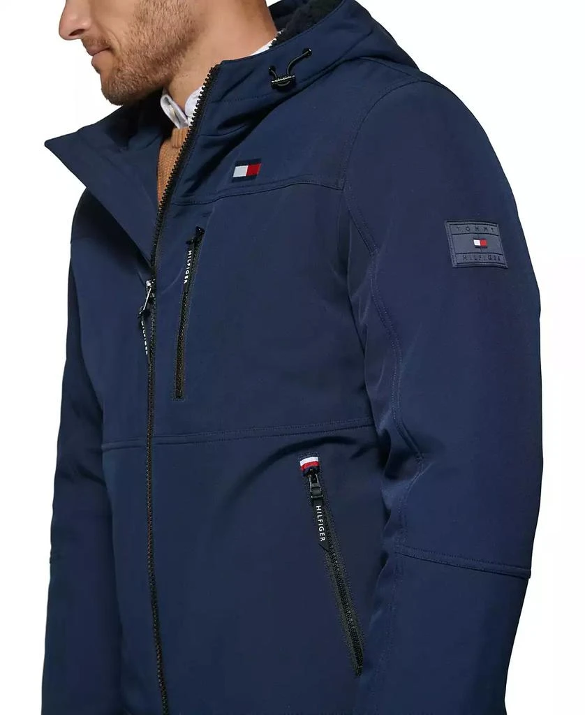Tommy Hilfiger Men's Sherpa-Lined Softshell Hooded Jacket 5