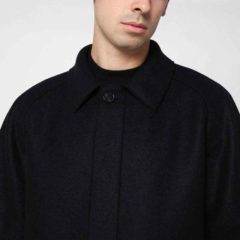 Harris Wharf London Black wool single-breasted coat 4